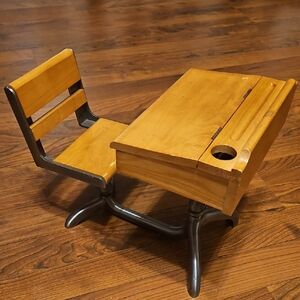 Wooden doll Office Desk and Chair Set